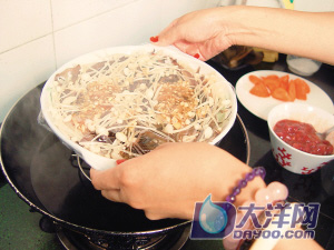 金針菇蒸雞腿的做法(圖解)-